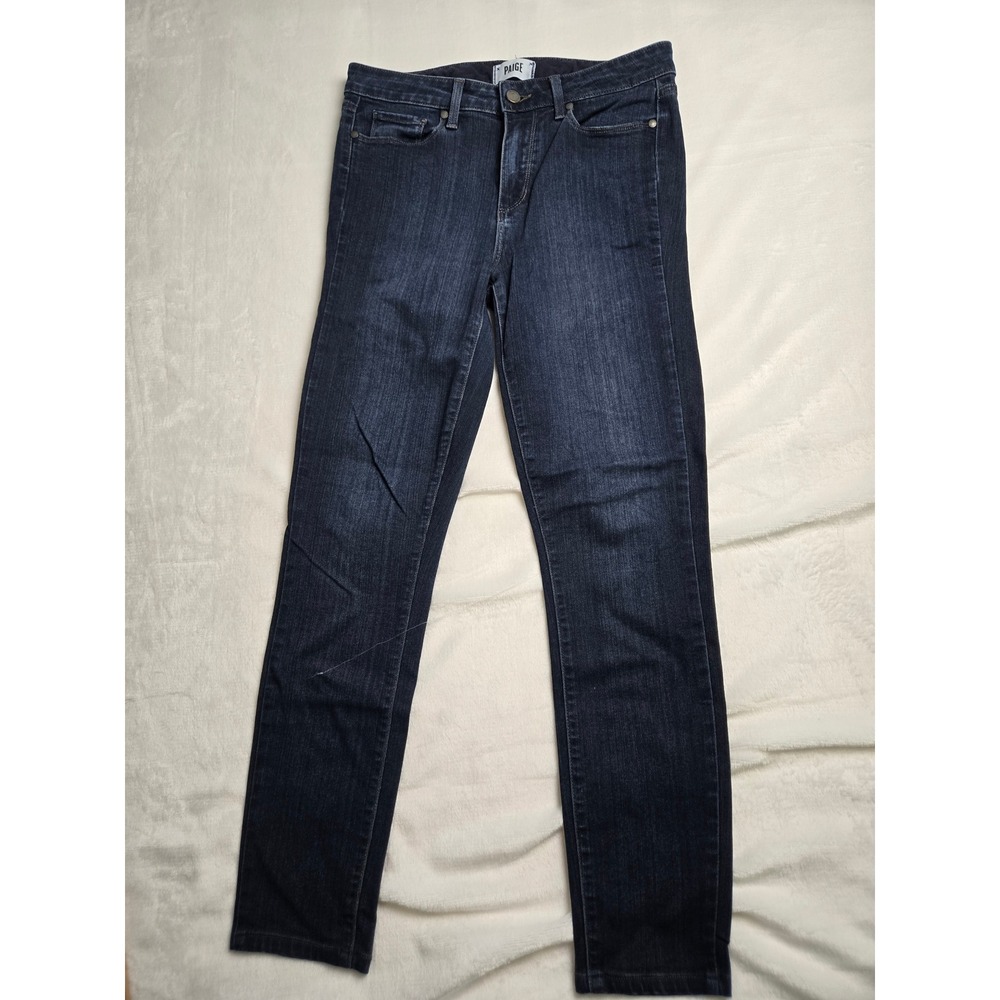 PAIGE Hoxton Ultra Skinny Jeans Womens 29 Dark Indigo High Rise Denim USA‎ Made